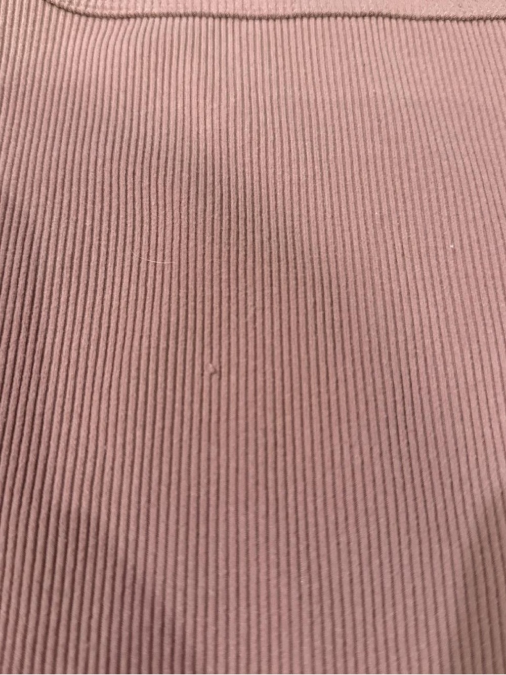 Hollister Ribbed Square-Neck Long Sleeve Top - Dusty Mauve - Picture 2 of 3
